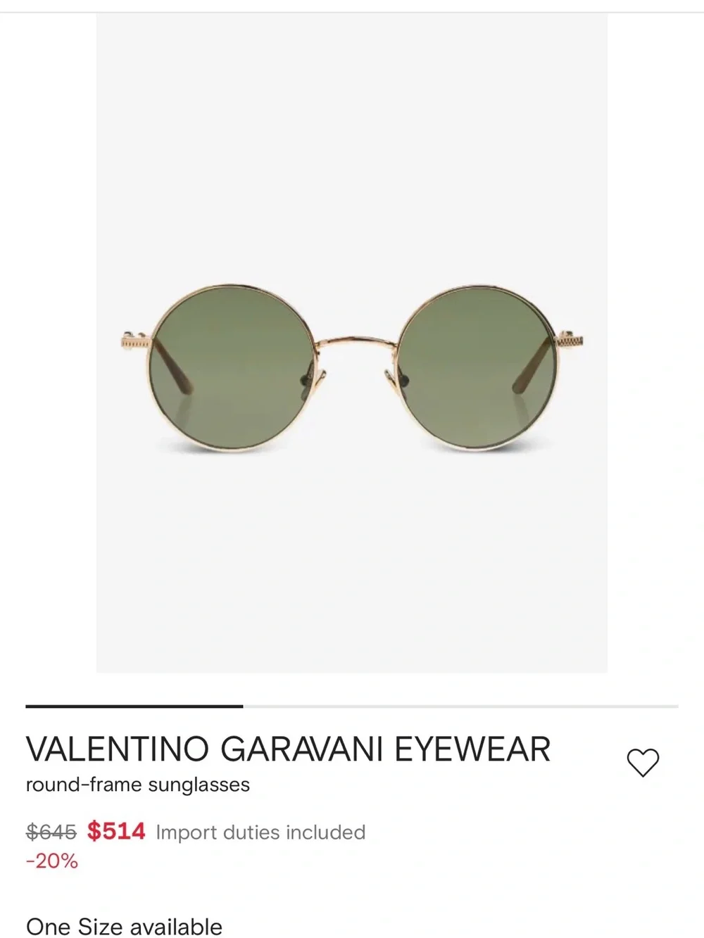 Valentino Silver Frame round Lens Women's Sunglasses 100% authentic please read